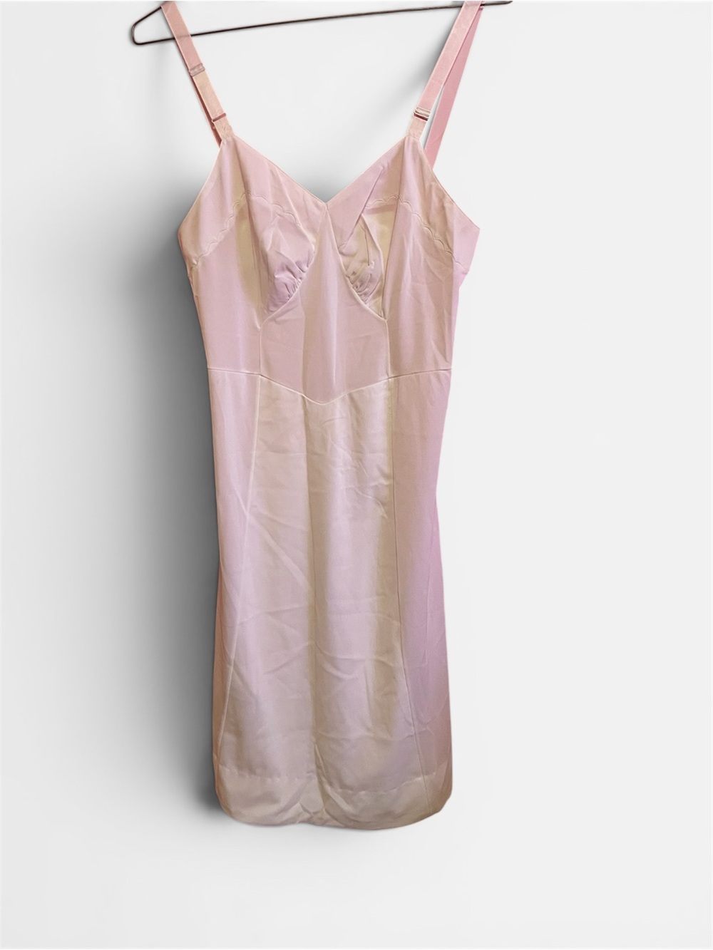 Collette white Satin Chemise with Adjustable Straps